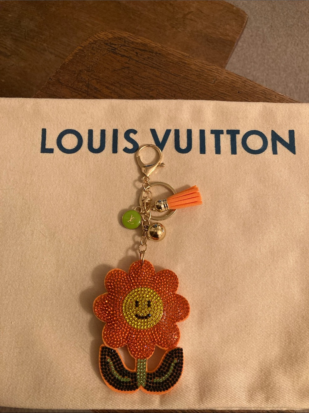 Louis Vuitton Upcycled Flower Charm Purse Charm/Keychain NWOT